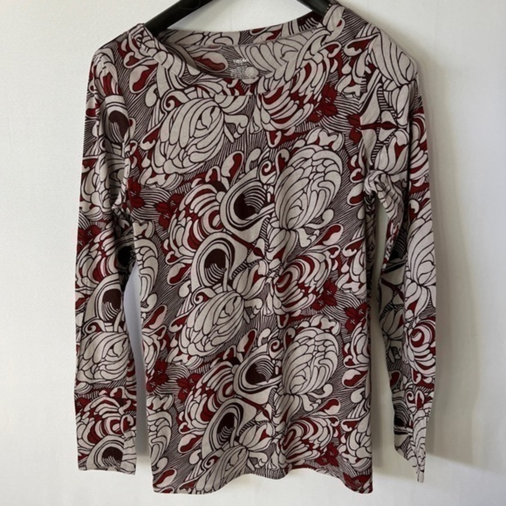Massimo Multi Colored Soft Knit Top Boatneck Collar Womens Large.